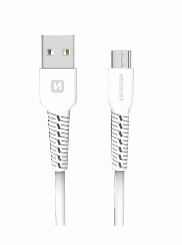 Swissten Data Cable Micro USB 1m White - Data Cable - Main image
