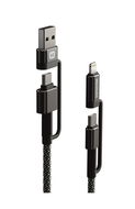 Swissten Kevlar 4in1 3A 1.5m antracit - Data Cable