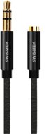 Swissten Textile audio adaptér 3,5 mm jack (samec)/3,5 mm jack (samica) 1,5 m čierny - Audio kábel