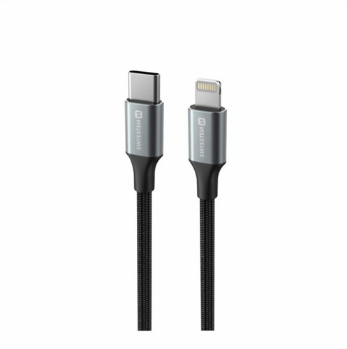 Swissten Datenkabel Textil II USB-C / Lightning 1,5 m schwarz - Datenkabel - Hauptbild