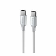 Swissten Data Cable Textile II USB-C / USB-C 1.5m white - Data Cable