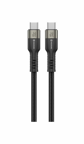 Swissten Data Video Kabel USB 4.0, USB-C, 240W, 1.5m schwarz - Datenkabel - Hauptbild
