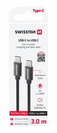 Swissten Textile USB-C / USB-C 3.0 m Černý - Data Cable