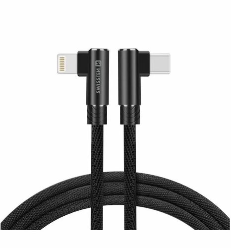 Swissten Arcade Textil-Datenkabel USB-C/Lightning 1,2 m schwarz - Datenkabel - Hauptbild