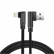 Swissten Arcade Textile Data Cable USB/Lightning 1.2m Black - Data Cable