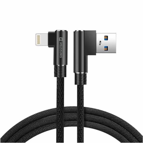 Swissten Arcade Textil-Datenkabel USB/Lightning 1.2m schwarz - Datenkabel - Hauptbild