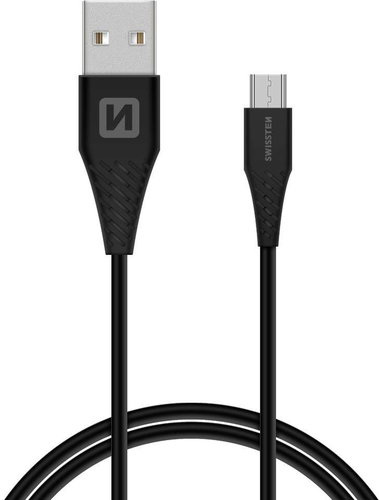 Swissten USB / microUSB Datenkabel 1,5 m schwarz (6,5 mm) - Datenkabel - Hauptbild