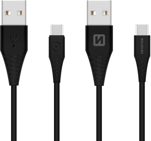 Swissten Datenkabel USB / USB-C 3.1 schwarz 1,5M (7mm) - Datenkabel - Hauptbild