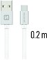 Swissten Textile Data Cable USB-C 0.2m Silver - Data Cable
