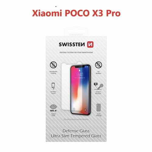 Swissten for Xiaomi Poco X3 Pro Black - Glass Screen Protector - Main image