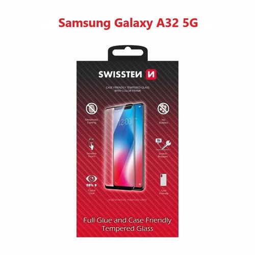 Swissten Case Friendly for Samsung Galaxy A32 5G Black - Glass Screen Protector - Main image