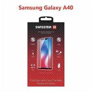Üvegfólia Swissten Case Friendly Samsung Galaxy A40 üvegfólia - fekete - Ochranné sklo