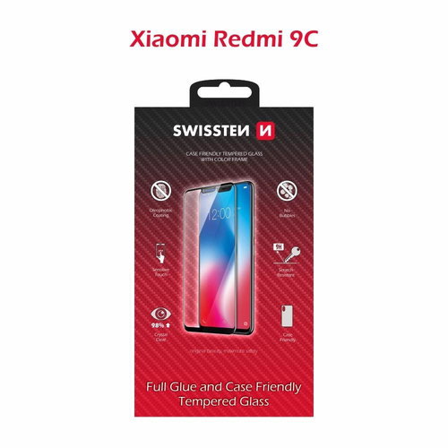 Swissten Case Friendly für Xiaomi Redmi 9C schwarz - Schutzglas - Hauptbild
