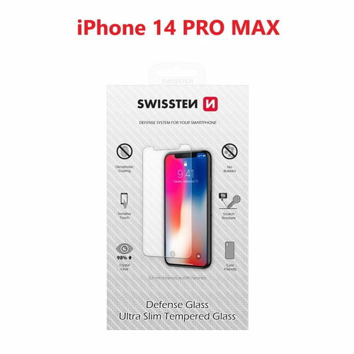 Swissten for Apple iPhone 14 Pro Max black - Glass Screen Protector - Main image