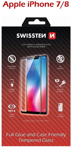 Swissten Case Friendly iPhone 7/8 készülékhez, fehér - Üvegfólia - Fő fotó