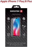 Swissten 3D Full Glue iPhone 7 Plus/ 8 Plus készülékhez, fekete - Üvegfólia