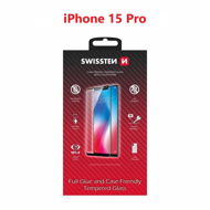 Swissten Full Glue Apple iPhone 15 Pro 3D üvegfólia - fekete - Üvegfólia