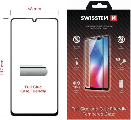Swissten 3D Full Glue for Huawei P30 Lite black - Glass Screen Protector - Main image