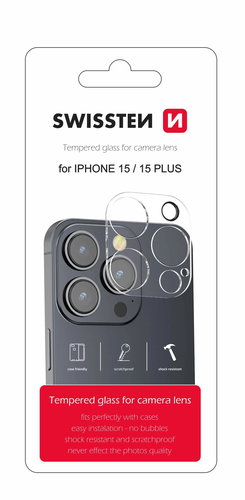 Swissten Apple iPhone 15/15 Plus kamera védő fólia - Üvegfólia - Fő fotó