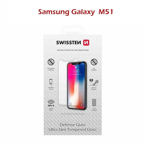 Swissten for Samsung Galaxy M51 - Glass Screen Protector - Main image