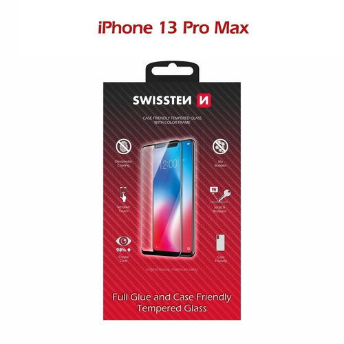 Swissten Case Friendly für Apple iPhone 13 Pro Max - schwarz - Schutzglas - Hauptbild