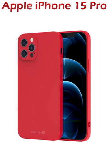 Swissten Soft Joy for Apple iPhone 15 Pro red - Phone Cover - Main image