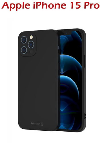 Swissten Soft Joy for Apple iPhone 15 Pro black - Phone Cover - Main image