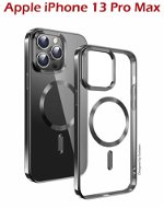 Swissten Clear Jelly MagStick Metallic iPhone 13 Pro Max fekete tok - Telefon tok