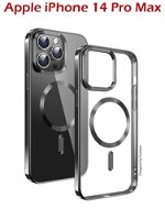 Swissten Clear Jelly MagStick Metallic na iPhone 14 Pro Max čierny - Kryt na mobil