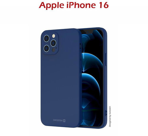 Swissten Soft Joy for Apple iPhone 16 blue - Phone Cover - Main image