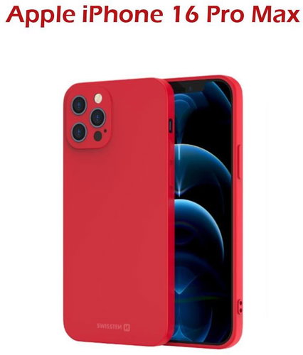 Swissten Soft Joy Apple iPhone 16 Pro Max piros tok - Telefon tok - Fő fotó