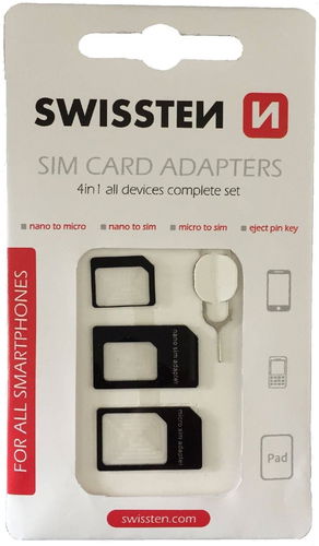 Swissten adaptér na sim 4v1 - Adaptér na SIM kartu - Hlavní obrázek