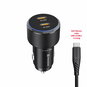 Auto-Ladegerät Swissten CL Adapter 2x USB-C PD 50W schwarz + USB-C/USB-C Kabel 1 m - Nabíječka do auta