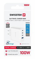 Swissten GaN 2x USB-C PD 100W +1x USB-C PD 20W + 1x USB-A QC 30W QC Weiß - Netzladegerät
