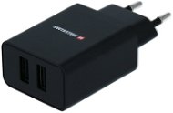 AC Adapter Swissten Mains Power Adapter SMART IC 2.1A + Cable USB-C 1.2m Black - Nabíječka do sítě