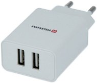 AC Adapter Swissten Network Adapter SMART IC 2.1A + USB-C 1.2m Cable White - Nabíječka do sítě