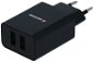 Töltő adapter Swissten SMART IC 2.1A töltőfej + 1,2m micro USB kábel - fekete - Nabíječka do sítě