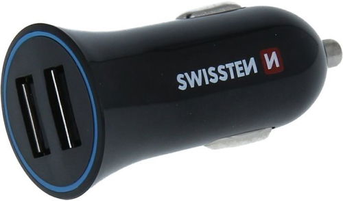 Swissten adapter 2,4 A + 1,2 m-es USB-C kábel - Autós töltő - Fő fotó