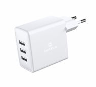 Swissten Netzadapter 3 x USB 3A 15 Watt - weiß - Netzladegerät