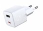 Swissten GaN mini hálózati adapter 1x USB-C + 1x USB 30W Power Delivery - Töltő adapter