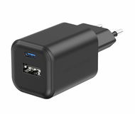 Swissten síťový adaptér GaN 1x USB-C 45W PD + 1x USB-A 18W QC černý - Nabíječka do sítě