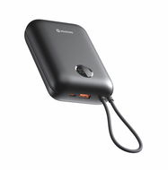 Swissten Voltbox 35W 30000 mAh s integrovanými kabely USB-C a Lightning černá - Powerbanka