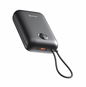 Powerbanka Swissten Voltbox 35W 30000 mAh s integrovanými kabely USB-C a Lightning černá - Powerbanka