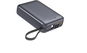 Swissten 20000 mAh s integrovanými kabely USB-C a Lightning vesmírně stříbrná - Powerbanka