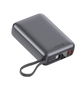 Swissten 20000 mAh 45 W integrált USB-C kábellel - asztroezüst - Power bank