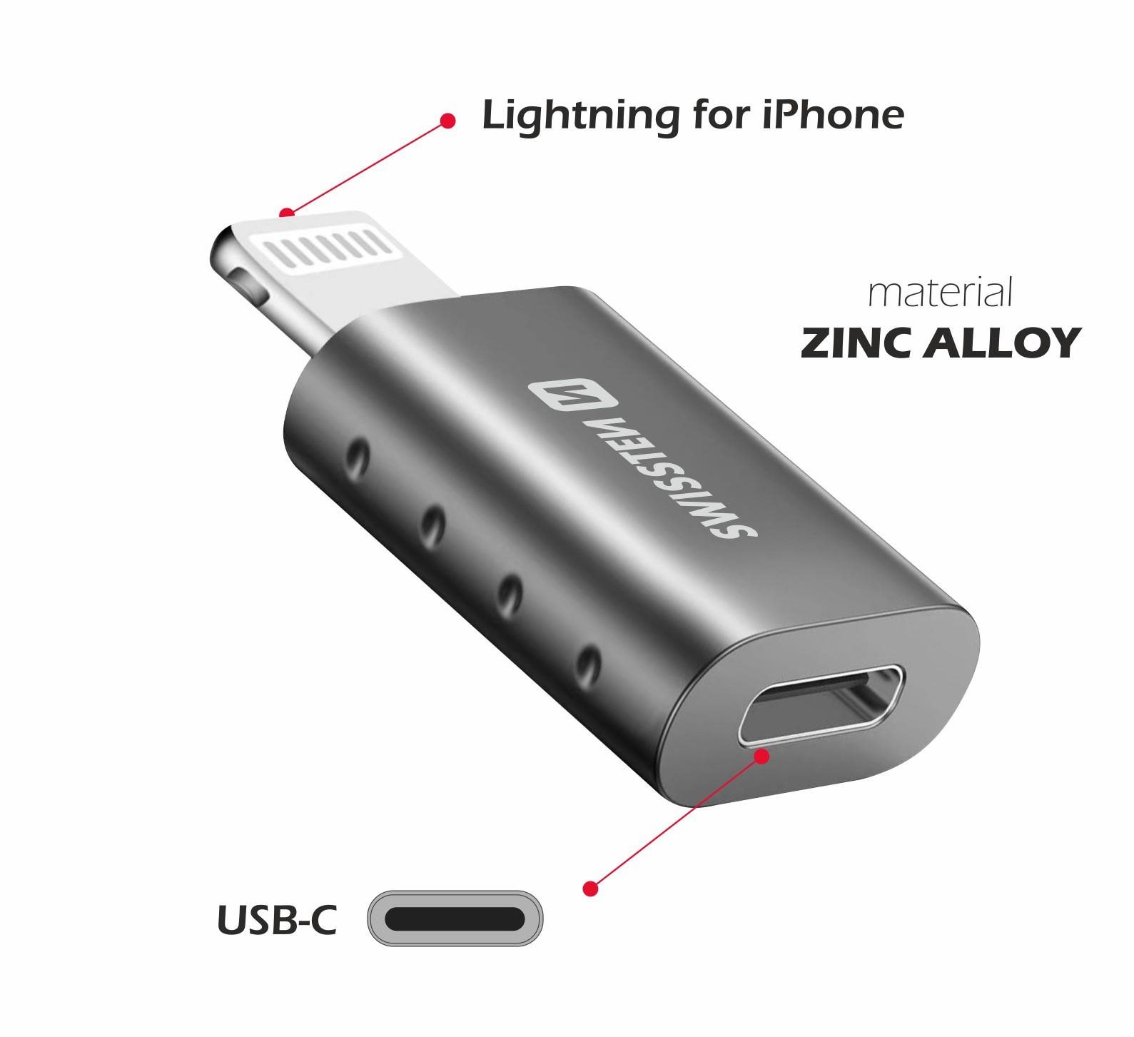 Swissten átalakító Lightning (M) to USB-C (F) 1 690 Ft-ért - Átalakító |  Alza.hu