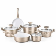 Swiss Haus 10-piece cookware set, Sapphire champagne - Cookware Set