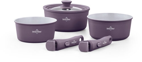 Swiss Haus 6-piece cookware set, Sapphire purple - Cookware Set - Main image
