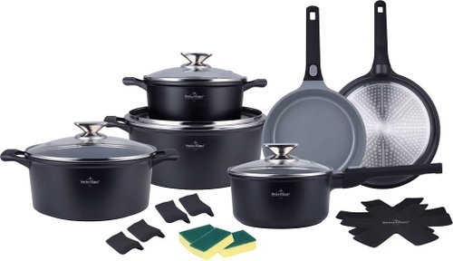 Swiss Haus 19-piece Sapphire black cookware set - Cookware Set - Main image