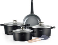 Swiss Haus 9-piece Sapphire black cookware set - Cookware Set
